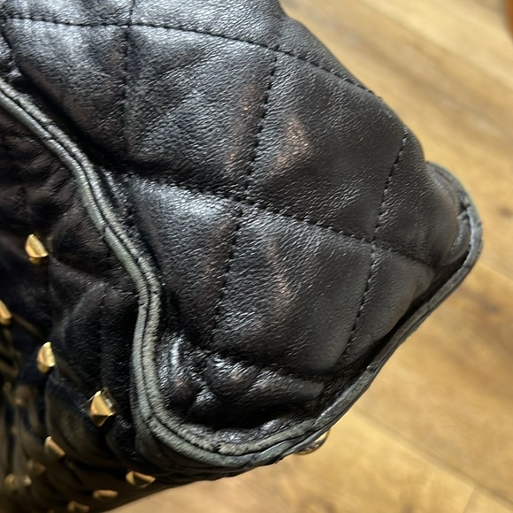 Michael Michael Kors Hamilton North South Tote in Black Studded Leather - Picture 11 of 16